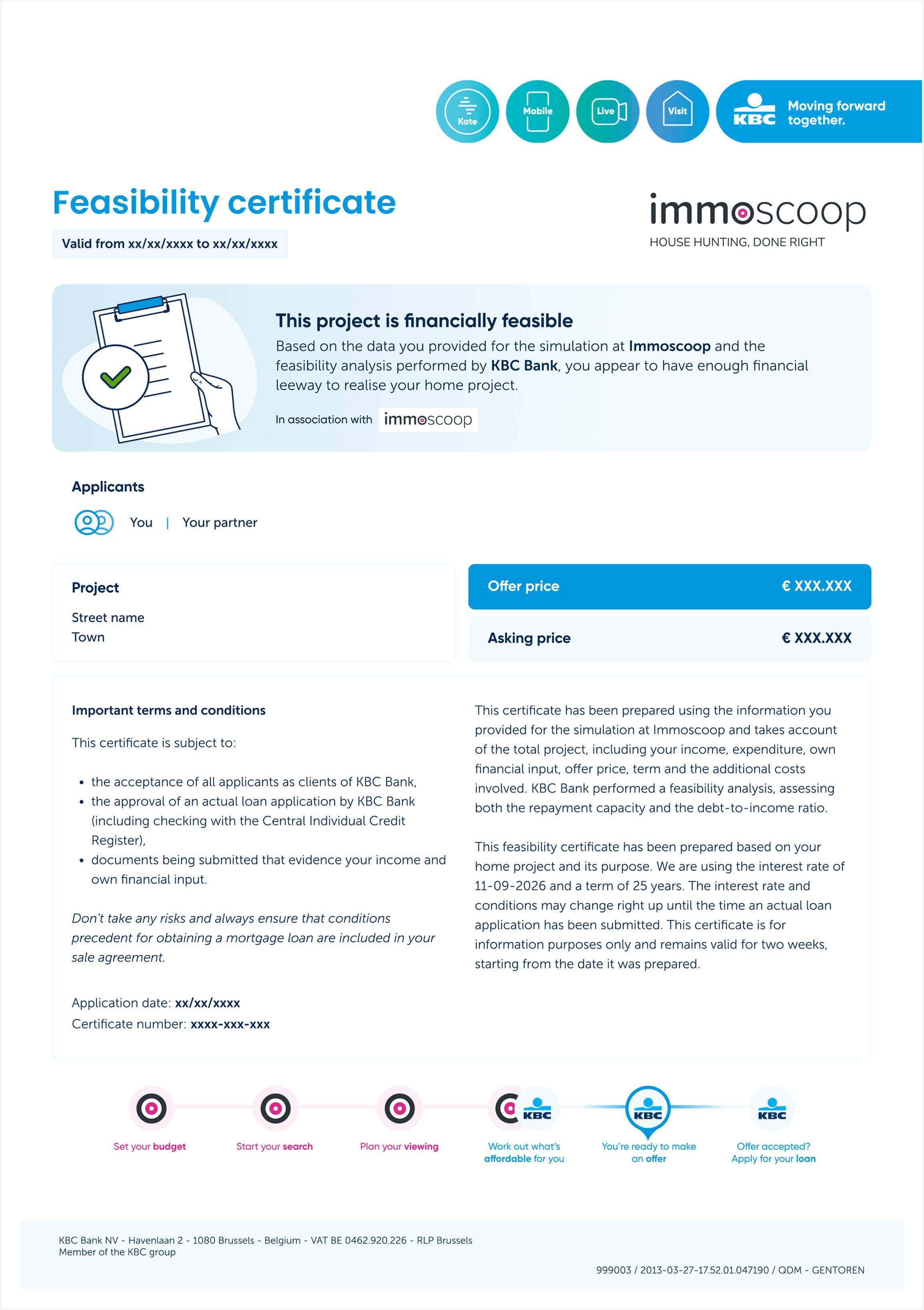 Example of a feasibility certificate