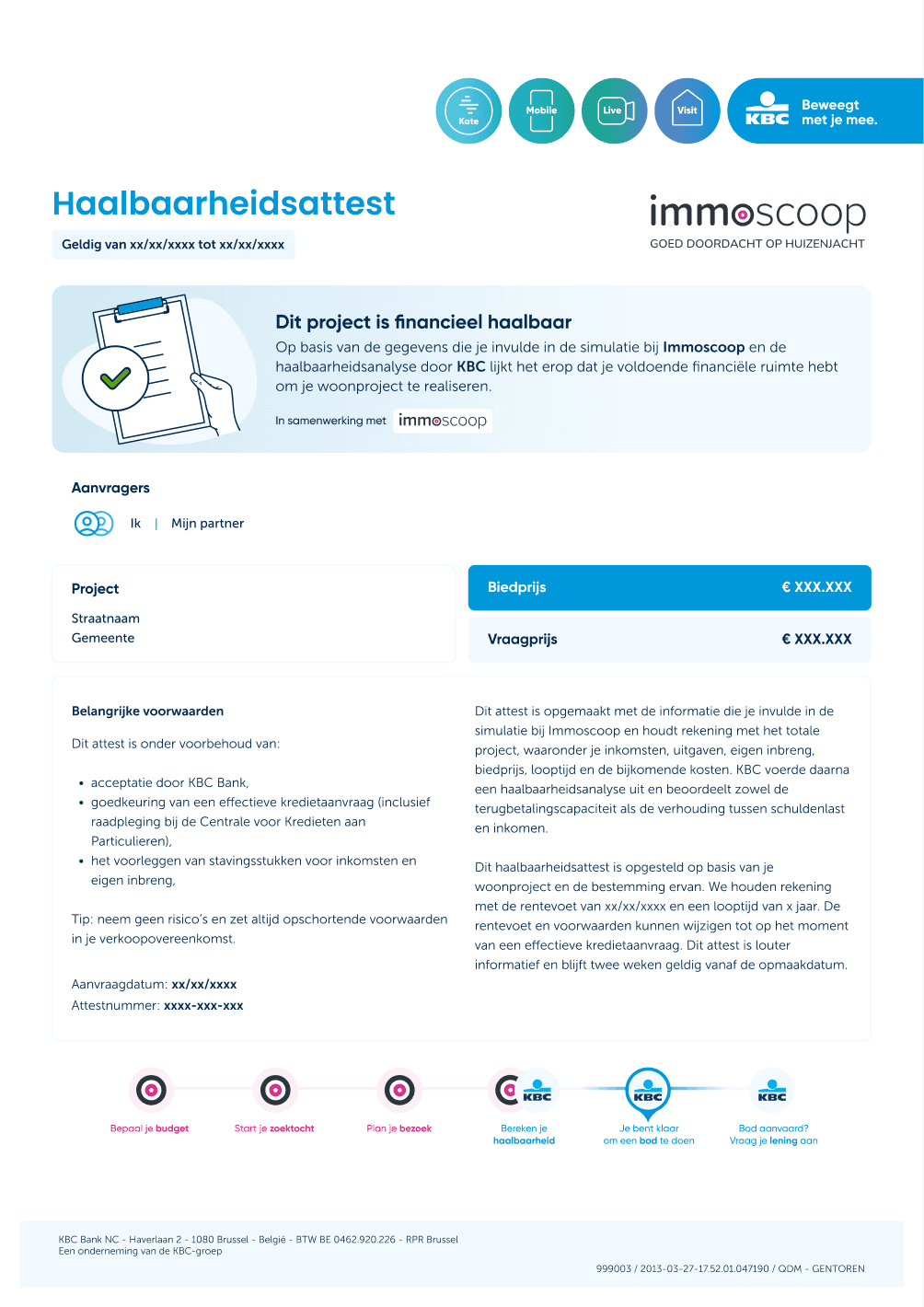 Voorbeeld van een haalbaarheidsattest